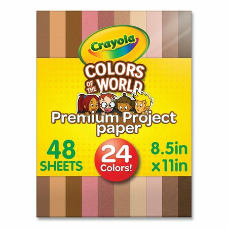 CRAYOLA Colors of the World Premium Project Paper, 8.5 x 11, 24 Assorted Colors, 48PK 99-0091